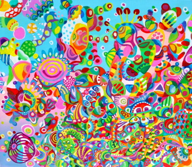 绘画 标题为“124. CHUNKY,  color…” 由Veera Zukova, 原创艺术品, 丙烯 安装在木质担架架上