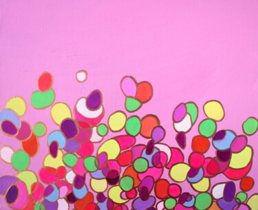Картина под названием "136. ASMR,  colorfu…" - Veera Zukova, Подлинное произведение искусства, Акрил Установлен на Деревянна…