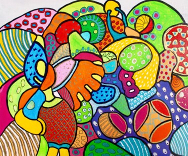 Картина под названием "137. Salad, availab…" - Veera Zukova, Подлинное произведение искусства, Акрил Установлен на картон