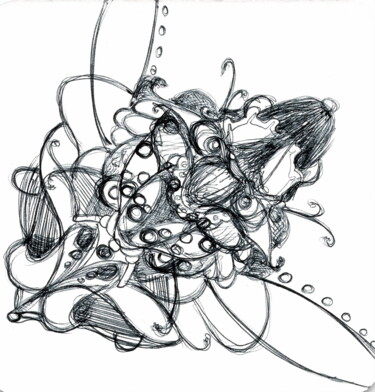 Drawing titled "DRAGON, colorful ab…" by Veera Zukova, Original Artwork, Ballpoint pen