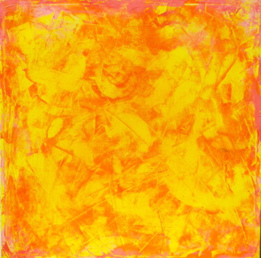 Картина под названием "362 Peach, pink ora…" - Veera Zukova, Подлинное произведение искусства, Акрил Установлен на Деревянна…
