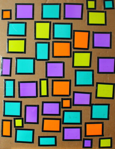 Коллажи под названием "519. Colorful windo…" - Veera Zukova, Подлинное произведение искусства, Коллажи
