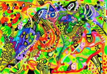 Pintura titulada "534. The joy of sum…" por Veera Zukova, Obra de arte original, Acrílico