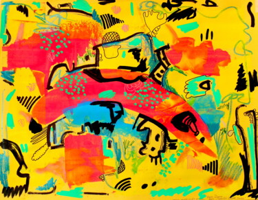 Malerei mit dem Titel "569. Colorful sugar…" von Veera Zukova, Original-Kunstwerk, Acryl