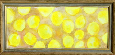 Painting titled "254. Sicilian Lemon…" by Veera Zukova, Original Artwork, Acrylic Mounted on Other rigid panel