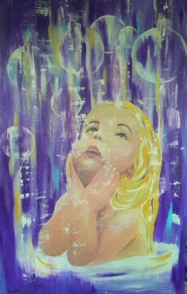 Painting titled "Magic" by Veerle Defer, Original Artwork, Acrylic