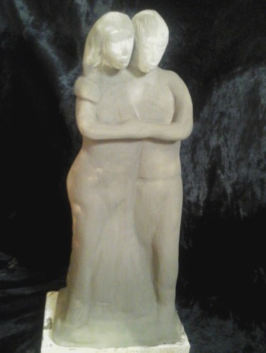Sculpture intitulée "Un jeune couple" par Vegeto, Œuvre d'art originale, Argile