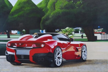 Malarstwo zatytułowany „Ferrari F12 TRS” autorstwa Sergio Veglio, Oryginalna praca, Akryl