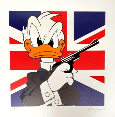 Incisioni, stampe intitolato "Donald Jack" da Sergio Veglio, Opera d'arte originale, Serigrafia