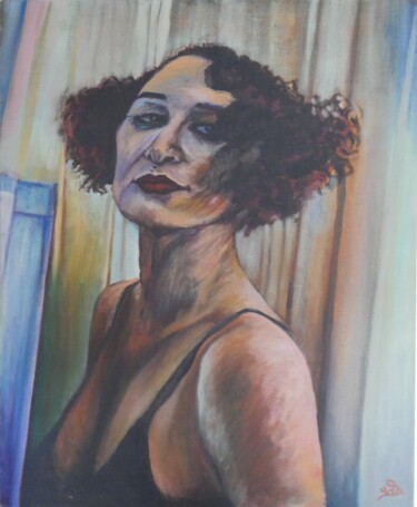 Malerei mit dem Titel "Femme de Mag." von Vehi, Original-Kunstwerk, Öl