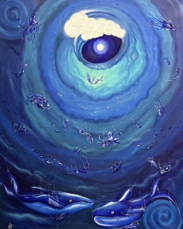 Peinture intitulée "Океан" par Veisart, Œuvre d'art originale, Huile