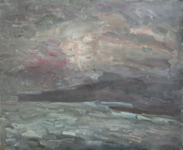 Картина под названием "Гроза" - Вячеслав Карелин, Подлинное произведение искусства, Масло