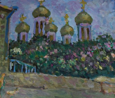 Картина под названием "Купола" - Вячеслав Карелин, Подлинное произведение искусства, Масло