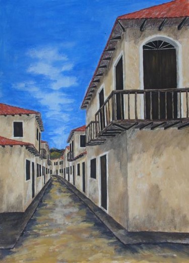 Painting titled "Endless Road" by Claudia Velasco, Original Artwork