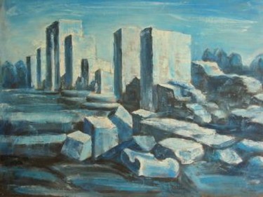 Painting titled "The Old Town 4" by Chavdar Velchev, Original Artwork