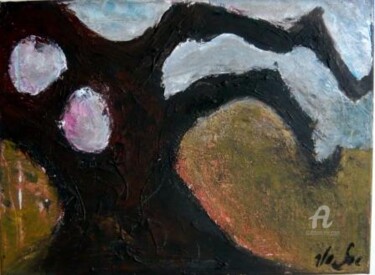 Peinture intitulée "Cerisier (3) 3 toil…" par Velec, Œuvre d'art originale