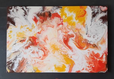 Painting titled "Fire" by Elena Volovnik, Original Artwork, Acrylic