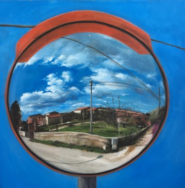 Peinture intitulée "Urban Reflection Ro…" par Vella, Œuvre d'art originale, Huile