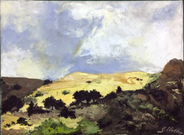 Painting titled "Landscape 2" by Vella, Original Artwork, Oil