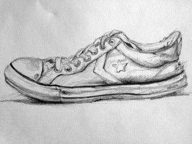 Drawing titled "Shoes 13" by Vella, Original Artwork, Pencil