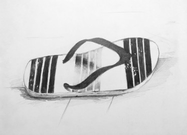 Drawing titled "Shoes 3" by Vella, Original Artwork, Pencil