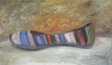 Painting titled "Shoes multicolor" by Vella, Original Artwork, Oil