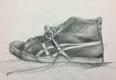 Tekening getiteld "Shoes" door Vella, Origineel Kunstwerk, Potlood