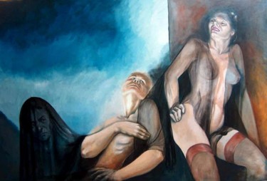 Pintura intitulada "Tentação da carne" por Veloso, Obras de arte originais