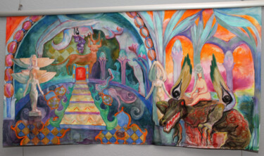 绘画 标题为“Tanita's Temple” 由Velta Emīlija Platupe, 原创艺术品, 水彩