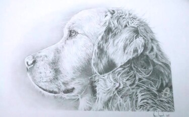 Drawing titled "Riley" by Venessa Lagrand, Original Artwork, Charcoal