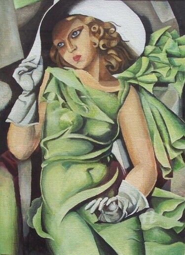 Painting titled "Tribute to Tamara d…" by Venessa Lagrand, Original Artwork, Acrylic