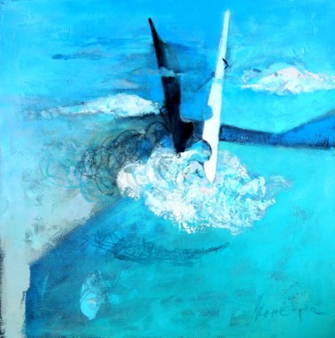 EXIT FROM THE Landscape Peinture intitulée "EXIT FROM THE Lands…" par Veneta Marinova, Œuvre d'art originale, Acrylique
