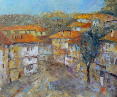 Painting titled "View from Troyan /…" by Georgi Veniaminov, Original Artwork, Oil