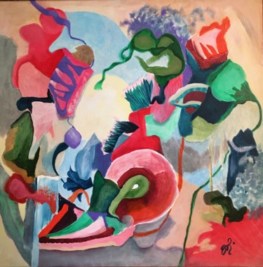 Painting titled "Viens danser l’été" by Vénie, Original Artwork, Acrylic