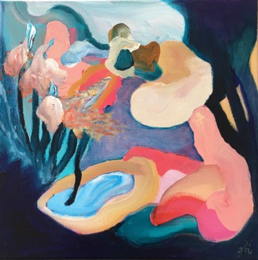 Peinture intitulée "Le bois des lacs" par Vénie, Œuvre d'art originale, Acrylique