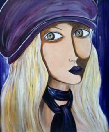 Painting titled "moi la blonde" by Venniev, Original Artwork, Acrylic