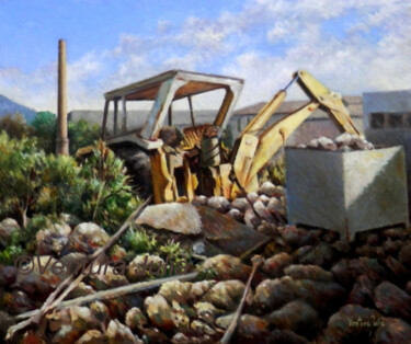 Pintura intitulada "Escombros" por Ventura Julià, Obras de arte originais, Óleo Montado em artwork_cat.