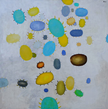 Картина под названием "Bugs" - Ventzislav Dikov, Подлинное произведение искусства, Масло Установлен на Деревянная рама для н…