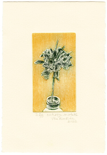 Printmaking titled "Still life #1" by Vera Almeida, Original Artwork, Etching