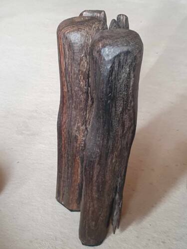 Sculpture titled "Klagemauer" by Vera Boldt, Original Artwork, Wood