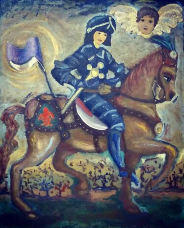 "Salve Joana D'Arc" başlıklı Tablo Vera Borges tarafından, Orijinal sanat, Akrilik