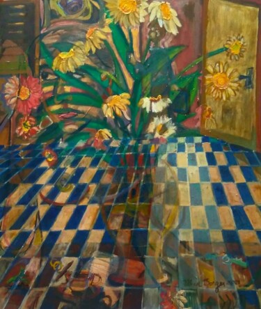 Картина под названием "Memórias" - Vera Borges, Подлинное произведение искусства, Акрил Установлен на Деревянная рама для но…