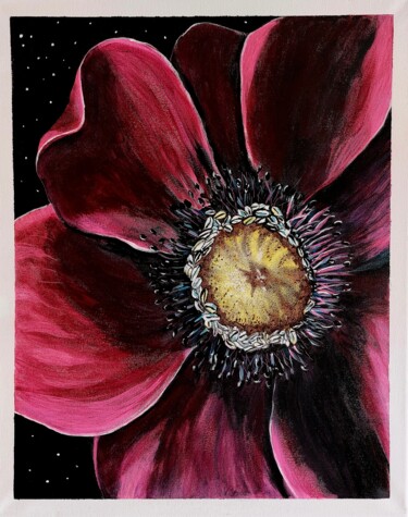 Картина под названием "Ночной цветок" - Vera Filatova, Подлинное произведение искусства, Акрил