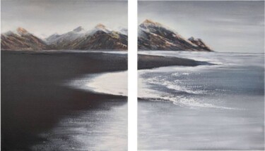 Malerei mit dem Titel "Island" von Vera Green, Original-Kunstwerk, Öl Auf Keilrahmen aus Holz montiert