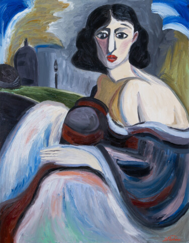 Malerei mit dem Titel "Venus" von Vera Gvildis, Original-Kunstwerk, Öl