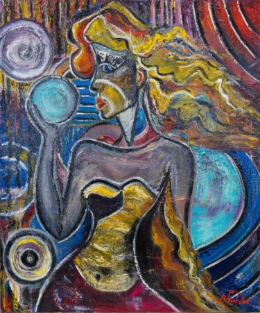 Картина под названием "Finding yourself" - Вера Гвильдис, Подлинное произведение искусства, Масло
