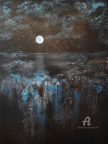 Pintura intitulada ""Full Moon"" por Vera Hoi, Obras de arte originais, Acrílico Montado em Armação em madeira