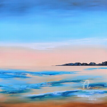 Painting titled ""Serenity" XXL" by Vera Hoi, Original Artwork, Acrylic Mounted on Wood Stretcher frame