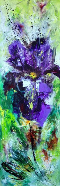 Картина под названием ""Iris"" - Vera Hoi, Подлинное произведение искусства, Акрил Установлен на Деревянная рама для носилок
