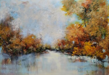 Painting titled ""Autumn Melody"" by Vera Hoi, Original Artwork, Acrylic